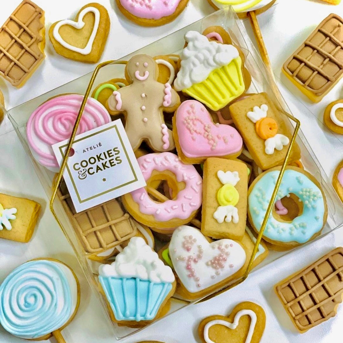Caixa biscoitos Decorados Guloseimas 140g