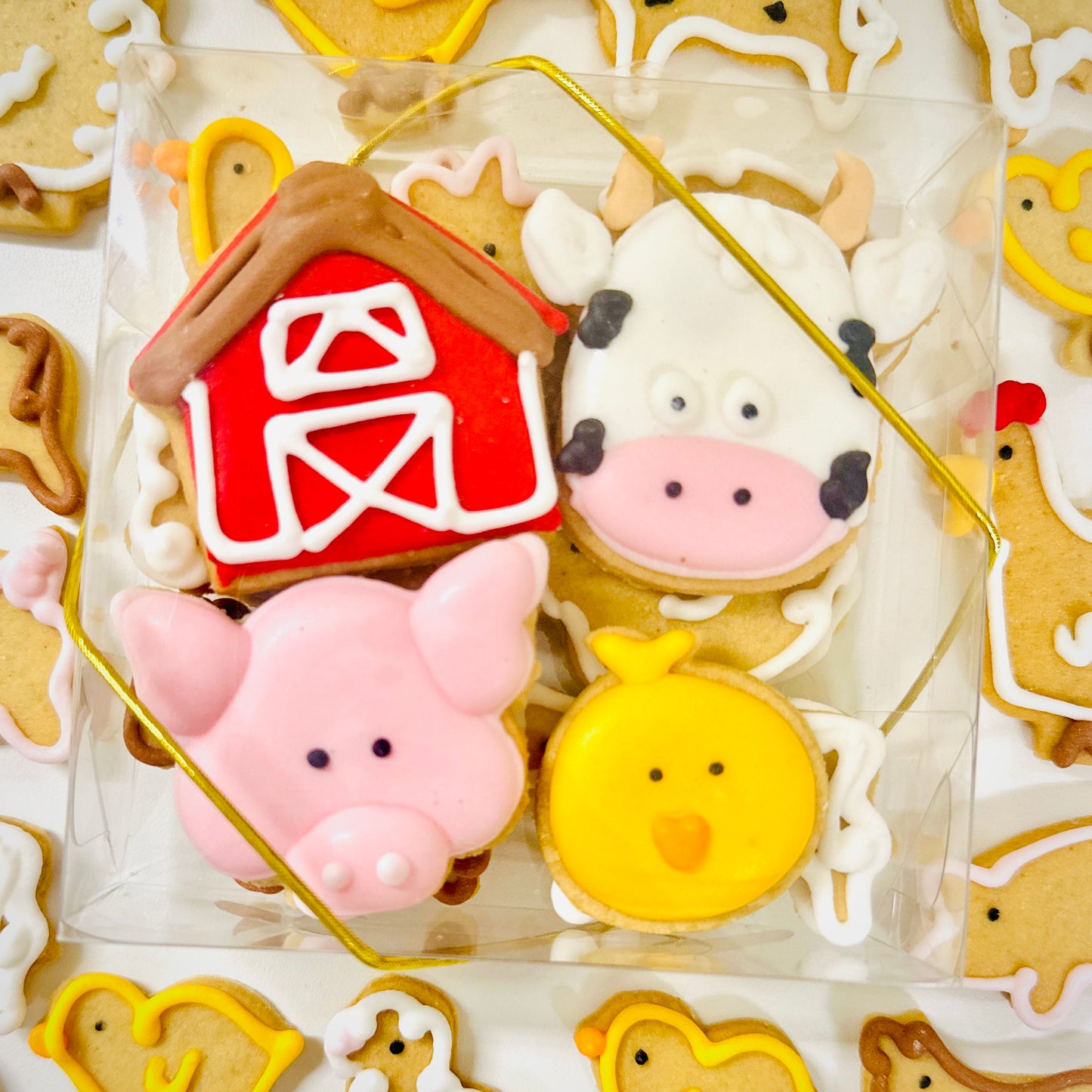 Caixa biscoitos Decorados Fazendinha 100g