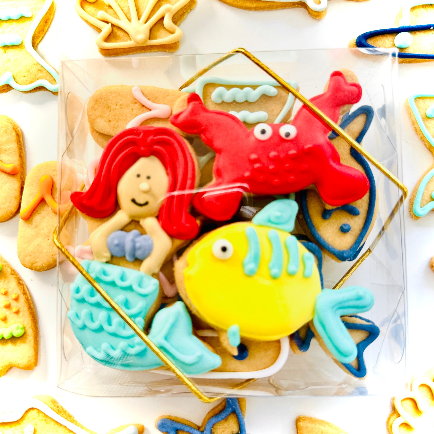 Caixa biscoitos Decorados Sereia 100g