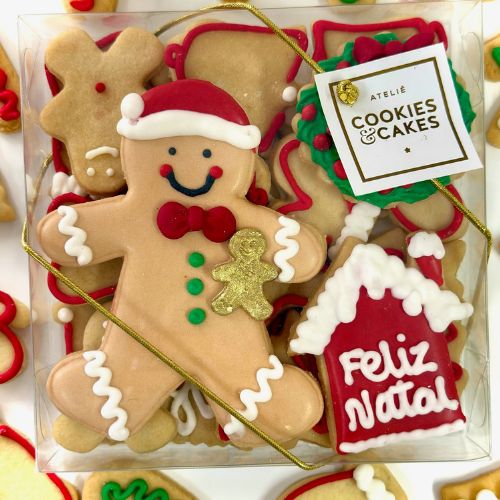 Caixa biscoitos Decorados Natal Gingerbread 140g