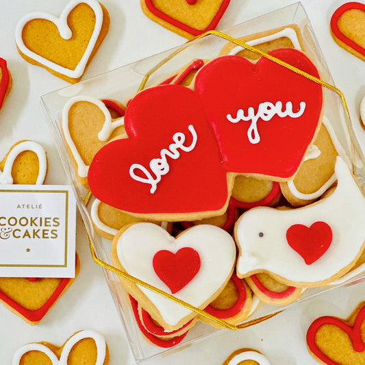 Caixa biscoitos Decorados Love You 100g
