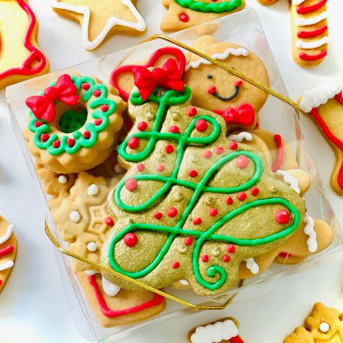 Caixa biscoitos Decorados Natal Árvore 100g