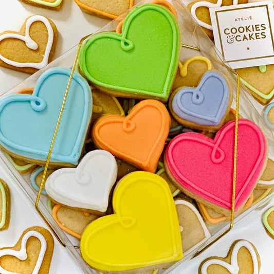 Caixa biscoitos Decorados Corações 140g