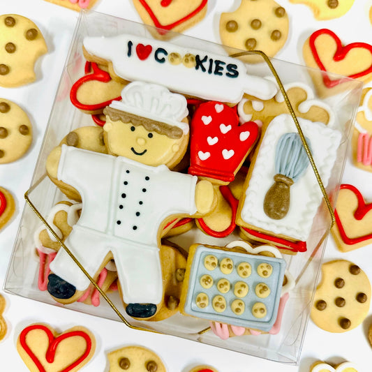 Caixa biscoitos Decorados Chef de Cozinha 140g