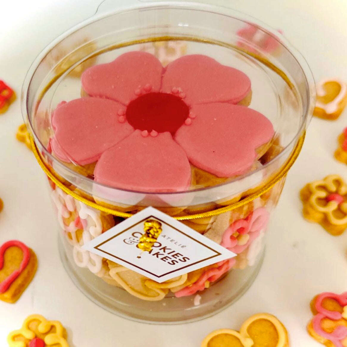 Pote biscoitos decorados Flores 140g