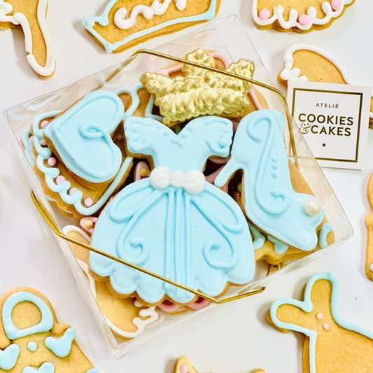 Caixa biscoitos Decorados Princesa Azul 100g